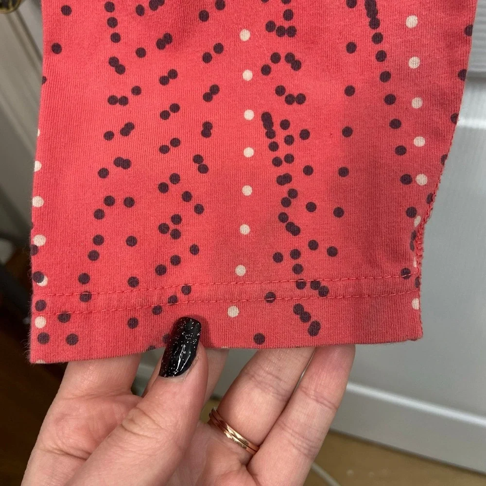 Nike youth‎ coral pull on stretch polka dot print athletic active leggings XL